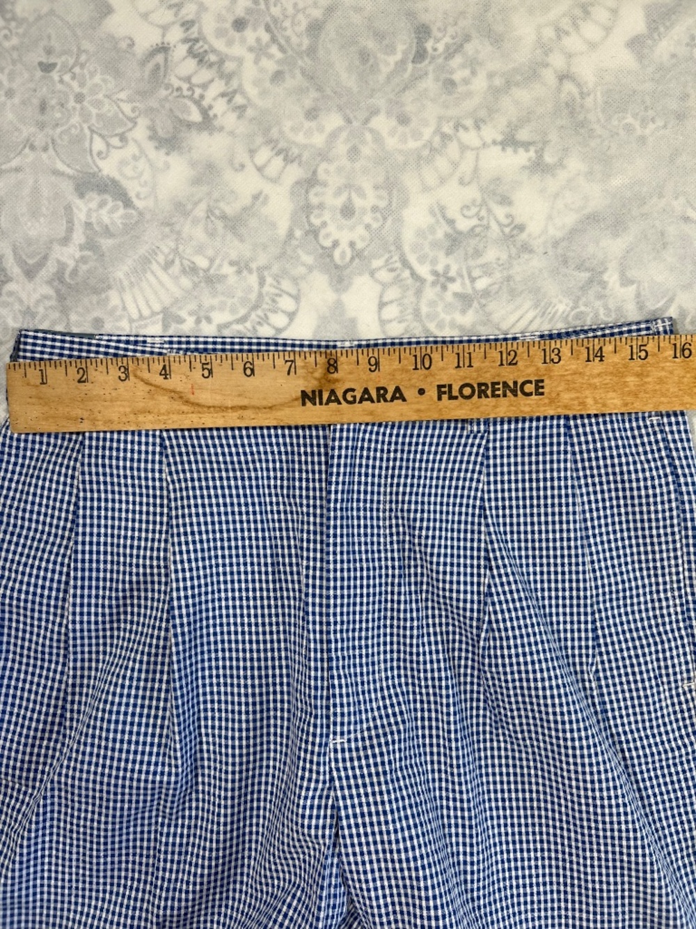 Jos. A. Bank Mens Shorts 33 Stays Cool Pleated Gingham Seersucker Blue Check NWT - Picture 10 of 11